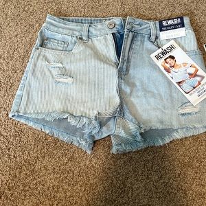 Ripped womens jean shorts